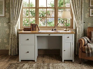 купить Большой рабочий стол "Жуль Верн (Jules Verne)" с узкой тумбой серый арт JV14ETGG в интернет-магазине в Краснодаре