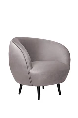 Мягкое кресло Small Benee Grey на черных ножках в Краснодаре