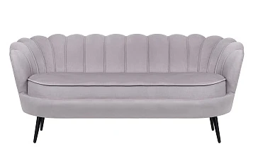 Дизайнерский диван для гостиниц Pearl Triple Grey на черных ножках на заказ в Краснодаре