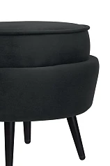 купить Пуф Pearl Adorn Black на черных ножках в Краснодаре