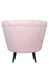 Низкое кресло ракушка Pearl розовый V2 на черных ножках в интернет-магазине в Краснодаре