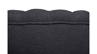 Низкое кресло ракушка Pearl Black Boucle на черных ножках в Краснодаре
