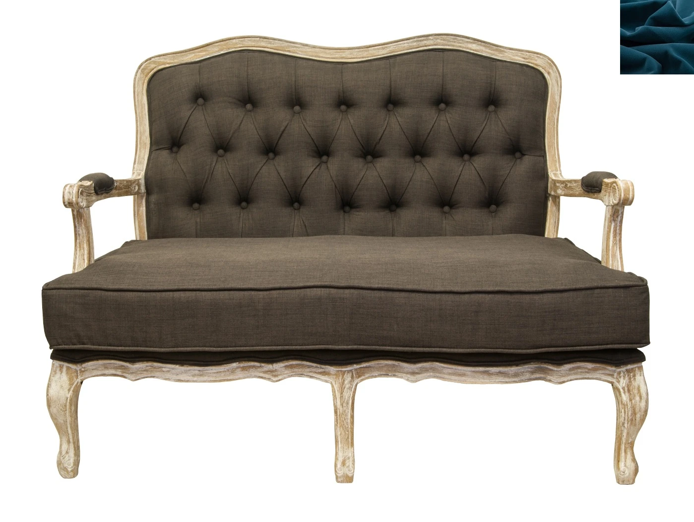 заказать Прямой диван модерн Yareli Brown V2 синий в Краснодаре