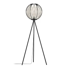 фото 44009 Торшер WAVERTON, 1х40W (E27), H1430, ?400, сталь черный / текстиль, дерево, белый, черный в Краснодаре