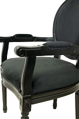 купить Мягкий стул с подлокотниками Diella Black Velvet в интернет-магазине в Краснодаре