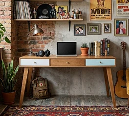 красивый Рабочий стол "AАкварель (Aquarelle)" с тремя ящиками арт RE-36ETG в Краснодаре