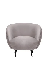 Мягкое кресло Small Benee Grey на черных ножках в Краснодаре