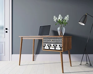красивый Стол рабочий "Berber" принт 19 с одной тумбой арт BB20/Print_19 в интернет-магазине в Краснодаре