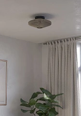 43998 Потолочная люстра MIDSUMER, 1х40W (E27), H175, ?380, сталь черный / текстиль, кремовый в интернет-магазине в Краснодаре