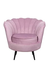 купить стильное Кресло ракушка Pearl Pink на черных ножках в интернет-магазине в Краснодаре