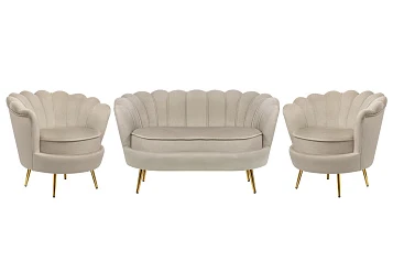 купить красивый Комплект кресел и дивана ракушка Pearl Double Taupe в интернет-магазине в Краснодаре