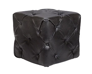 Дизайнерский пуф Amrit Black Leather в интернет-магазине в Краснодаре