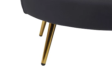 купить стильный Трехместный диван ракушка для гостиниц Pearl Triple Black в интернет-магазине в Краснодаре