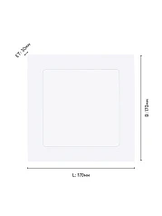 заказать 64624 Светодиод. встраив. светильник FUEVA 1 PRO, 11W(LED), 170X170, ET40, 4000K, сталь/белый, пласт в интернет-магазине в Краснодаре