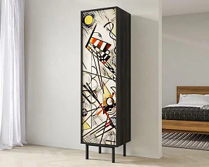 фото Шкаф c одной дверкой "Emerson" by Kandinsky арт EM101/Print_01 в интерьере в Краснодаре