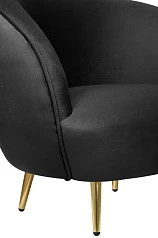 Мягкое кресло для гостиниц Small Benee Black в интерьере в Краснодаре