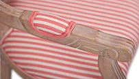 стильный Мягкий стул с подлокотниками Volker Arm Pink Pinstripe на заказ в Краснодаре