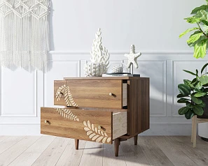фото Комод "Boho" 2 ящика с растением арт BH05 в Краснодаре