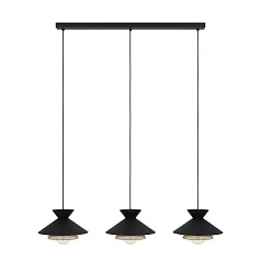 заказать 43886 Люстра GRIZEDALE, 3X40W (E27), L960, B260, H1100, сталь, черный, латунь в интернет-магазине в Краснодаре