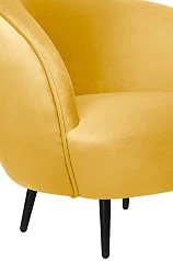 Мягкое кресло Small Benee Yellow на черных ножках в Краснодаре