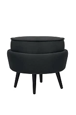 купить Пуф Pearl Adorn Black на черных ножках в Краснодаре