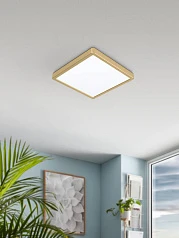 стильные 900184 Светодиод Настенно-потолочный светильник FUEVA 5,20,5W(LED), 285x285, 2400lm, 3000K, сталь, латунь в Краснодаре