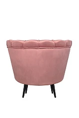 заказать Низкое кресло ракушка Pearl Pink V3 на черных ножках в Краснодаре
