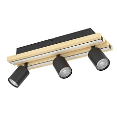 купить красивые 390523 Светодиодный настенно-потолочный светильник GESTEIRA, 23W(LED) ,3000K, 1900lm, сталь, дерево, черный, коричневый, черный в интернет-магазине в Краснодаре