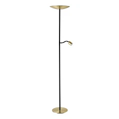 красивые 901979 Светодиодный торшер CONIVARINO, 26,5W 1X4W(LED LED), 2700K, 3150 480lm, сталь, латунь состаренный, черный в Краснодаре