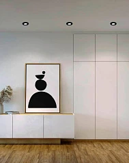 900749 Комплект встраиваемых светильников диммируемых PINEDA, 3X5,5W (LED), 3000K, ?84, пластик, черный на заказ в Краснодаре