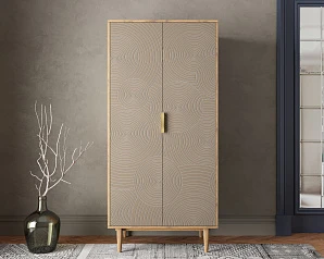 купить стильный Шкаф малый двухстворчатый "Line" R24/beige в Краснодаре