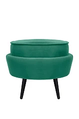 фото Пуф Pearl Adorn Green V2 на черных ножках в интерьере в Краснодаре