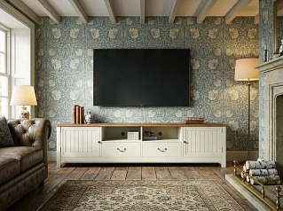 Бежевая консоль "Оливия (Olivia)" под TV удлиненная арт GC3006С