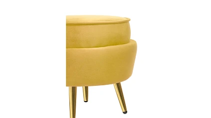 Кресло с пуфом ракушка Pearl Yellow в интернет-магазине в Краснодаре