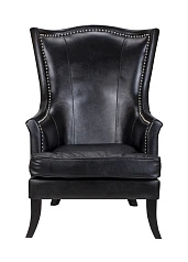 купить стильное Кожаное кресло каминное Chester Black Leather в интернет-магазине в Краснодаре