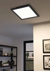 фото 900817 Потолочный светильник  SALOBRENA 1, 14W (LED), 4000K, 2000lm, L300, B300, H50, алюминий, сталь, черный / пластик, белый в интерьере в Краснодаре