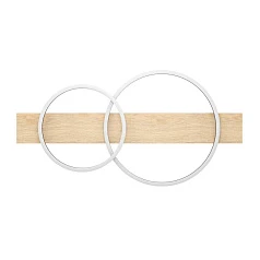 заказать 901716 Светодиодный потолочный светильник BOYAL, 2х12W(LED), 3400lm, сталь, дерево, черн., коричн, пластик, белый в интернет-магазине в Краснодаре