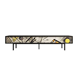 Комод с четырьмя ящиками под TV "Emerson" by Kandinsky арт EM06/Print_01 в интерьере в Краснодаре