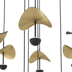 купить красивые 390341 Люстра диммируемая DRACERA, 17X2,3W (LED), 3000K, 4760lm, ?780, сталь, черный/сталь, черный, золотой в Краснодаре