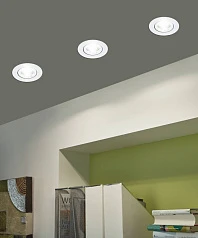 купить стильные 33391 Комплект встраиваемых диммируемых светильников SALICETO, 3X6W (LED), 4000K, 1350lm, ?88, алюминий, белый / стекло, прозрачный, белый в интернет-магазине в Краснодаре