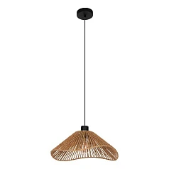 44072 Подвесной светильник LAVISTER, 1х60W (E27), H1100, ?390, сталь черный / бумага, натуральный на заказ в Краснодаре