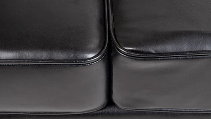 Кожаный диван лофт Karo V2 черный в Краснодаре