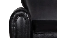 заказать Кресло кожаное широкое Flog черное в Краснодаре