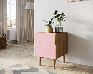 купить Тумбочка с дверкой "Line" LN08/GR1/pink в Краснодаре