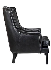 купить стильное Кожаное кресло каминное Chester Black Leather в интернет-магазине в Краснодаре