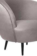 Мягкое кресло Small Benee Grey на черных ножках в Краснодаре