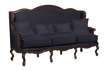 красивые Прямой трехместный диван Brody черный в Краснодаре