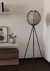 фото 44009 Торшер WAVERTON, 1х40W (E27), H1430, ?400, сталь черный / текстиль, дерево, белый, черный в Краснодаре