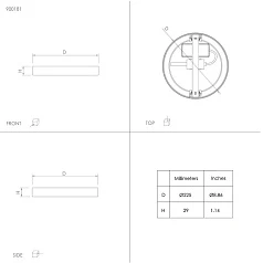 купить 900181 Светильник настенно-потолочн FUEVA5, 17W(LED), сталь, латунь в интернет-магазине в Краснодаре