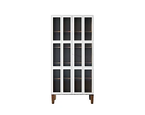 красивый Шкаф двухстворчатый "Andersen" с рифлеными стеклами арт AN12WH в интернет-магазине в Краснодаре